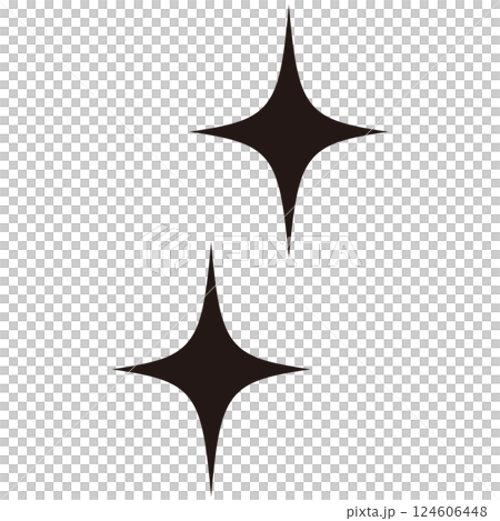 簡單可愛的商業用圖示_閃光，黑白，白色背景 124606448