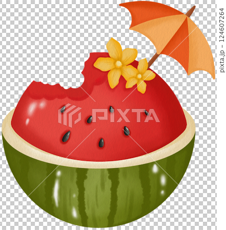 Watermelon Summer Clipart Refreshing Drinks Tropical Treats Watermelon Summer Clipart Refreshing Drinks Tropical Treats 124607264