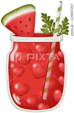 Watermelon Summer Clipart Refreshing Drinks Tropical Treats Watermelon Summer Clipart Refreshing Drinks Tropical Treats 124607267