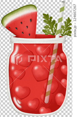 Watermelon Summer Clipart Refreshing Drinks Tropical Treats 124607267