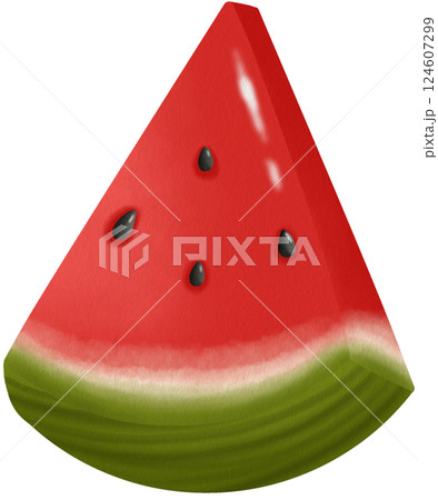 Fresh Watermelon Slices  Clipart Cute Juicy Fruit Illustrations for Summer 124607299