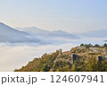 天空の城 竹田城から見る雲海 124607941