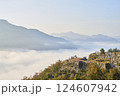 天空の城 竹田城から見る雲海 124607942