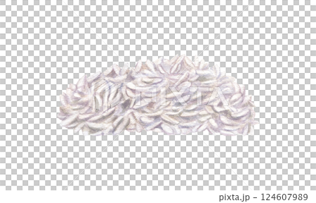 Steamed white rice pile watercolor illustration isolated background. Boiled rice as base for traditional Asian dishes or garnish. For food branding, cookbooks, healthy eating concepts 124607989