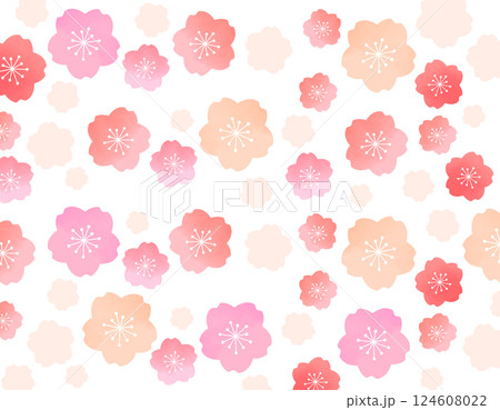 春らしくて可愛い桜の背景素材 1 春らしくて可愛い桜の背景素材 1 124608022