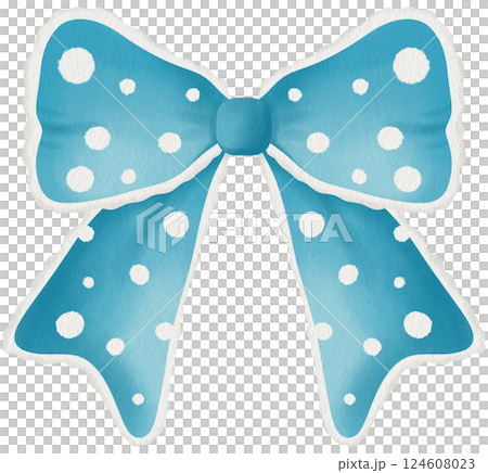 Coquette Blue Bow Clipart Elegant Watercolor Ribbons for Digital Design Coquette Blue Bow Clipart Elegant Watercolor Ribbons for Digital Design 124608023