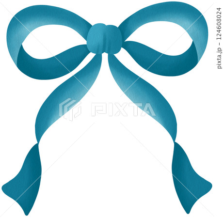 Coquette Blue Bow Clipart Elegant Watercolor Ribbons for Digital Design Coquette Blue Bow Clipart Elegant Watercolor Ribbons for Digital Design 124608024