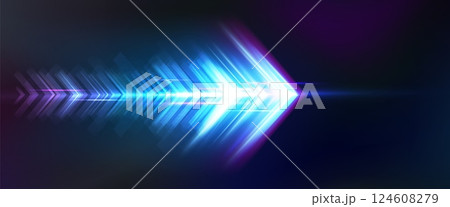 Glowing arrow boost abstract background. 124608279