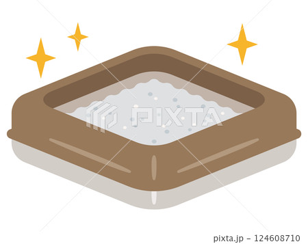 清潔な猫用トイレのイラスト 124608710