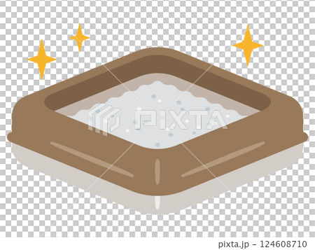 清潔な猫用トイレのイラスト 124608710
