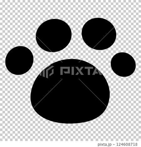 貓的足跡圖示說明 124608718