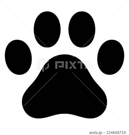 猫の足跡のアイコンイラスト 124608719