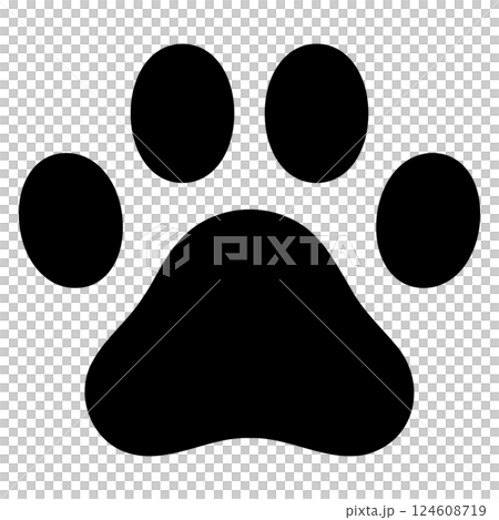 貓的足跡圖示說明 124608719