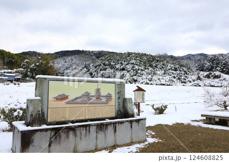特別史跡　山田寺跡　雪景色 124608825
