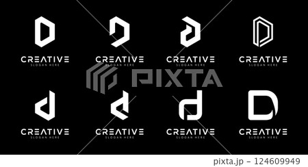 set of initials D logo vector design template 124609949