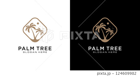 palm tree logo vector design palm tree logo vector design 124609982