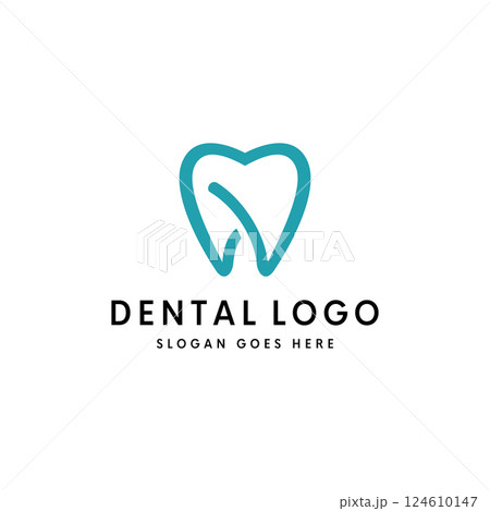 Tooth dental logo vector template 124610147