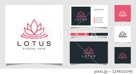 Flower Lotus abstract Logo design vector template Flower Lotus abstract Logo design vector template 124610240