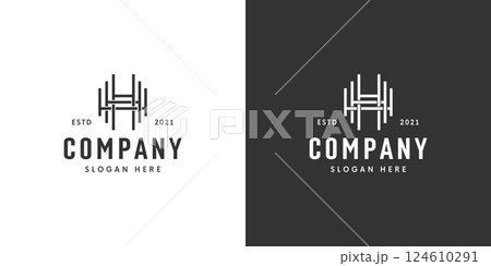 triple H letter initials logo vector design 124610291
