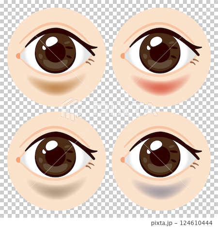クマがある目のイラストセット 124610444