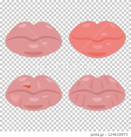 各種狀態的嘴唇插圖 各種狀態的嘴唇插圖 124610973