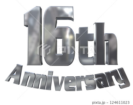 3DCG文字「16th Anniversary/16周年マークキラキラ」シルバー,銀 3DCG文字「16th Anniversary/16周年マークキラキラ」シルバー,銀 124611023