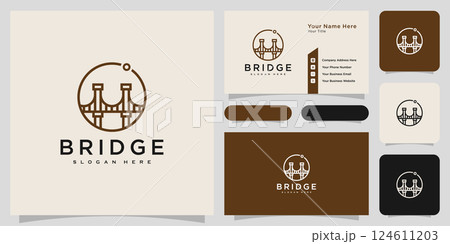 Bridge architecture and constructions logo design Bridge architecture and constructions logo design 124611203