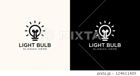 light bulb logo design vector 124611405