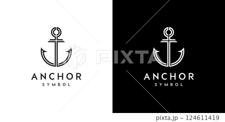 Anchor nautical marine seal logo design Anchor nautical marine seal logo design 124611419