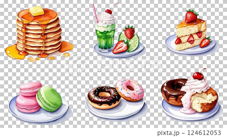 草莓糖果插圖集 124612053