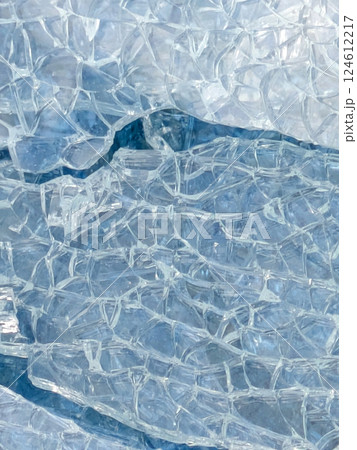 Close up od smashed glass abstract background splintered shards 124612217