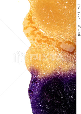 Sweet Sugary Crystal Shard Close Up Granulated Molecule Vibrant Confectionery Candy 124612601