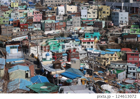 釜山　甘川文化村の家々 124613072