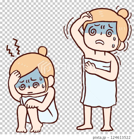 A woman who became dizzy and anemic in the bathroom 124613522