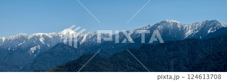 Aerial view of Hehuan Mountain and Qilai Mountain in winter,Taiwan. Aerial view of Hehuan Mountain and Qilai Mountain in winter,Taiwan. 124613708