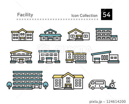 様々な形状の福祉施設 124614200