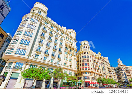 Valencia. Modernisme Plaza of the City Hall . Valencia. Modernisme Plaza of the City Hall . 124614433