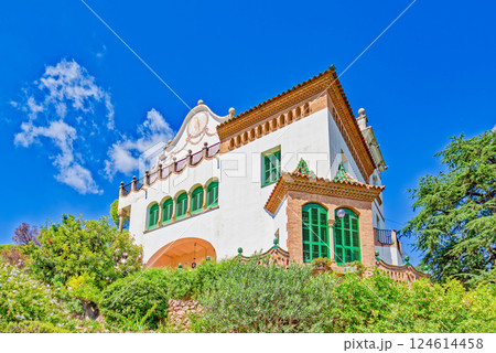 Barcelona. Gorgeous and amazing Park Guel . 124614458