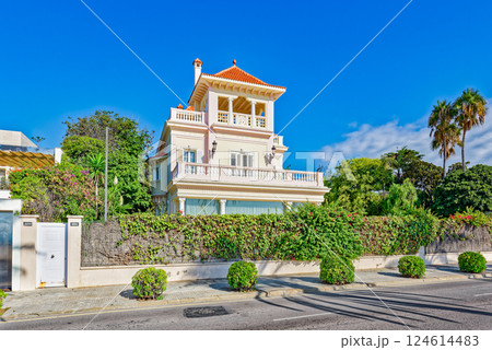 Seafront of Sitges,a beautiful town near Barcelona. Seafront of Sitges,a beautiful town near Barcelona. 124614483