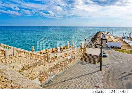 Seafront of Sitges,a beautiful town near Barcelona. Seafront of Sitges,a beautiful town near Barcelona. 124614485