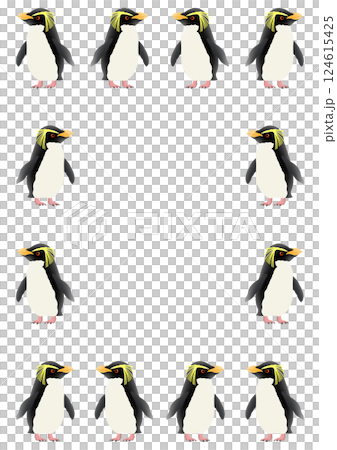 可愛的企鵝框架插圖 可愛的企鵝框架插圖 124615425