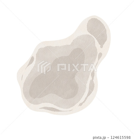 Watercolor spot. Beige stone. Puddle with liquid. Fossil with time layers of different prehistoric eras. Watercolor illustration. Background, hand drawing. High quality illustration Watercolor spot. Beige stone. Puddle with liquid. Fossil with time layers of different prehistoric eras. Watercolor illustration. Background, hand drawing. High quality illustration 124615598