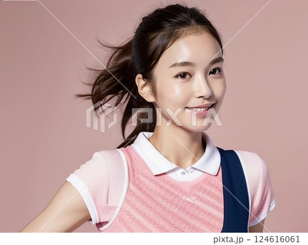 エプロンをした女性 エプロンをした女性 124616061