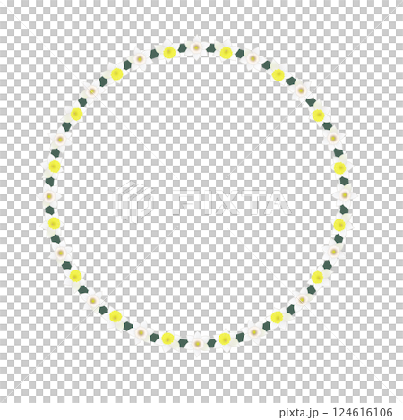 Daffodil circular decorative frame illustration Daffodil circular decorative frame illustration 124616106