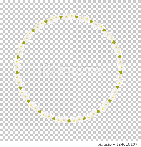 Daffodil circular decorative frame illustration 124616107