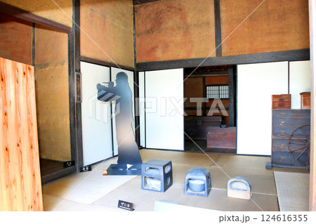 野口英世記念館　野口英世　猪苗代湖　猪苗代　野口英世御生家　猪苗代町　野口英世記念碑　囲炉裏　　　 124616355