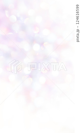 淡いピンク紫色ふんわりキラキラ背景素材　かわいい玉ボケ　桜色カラフル 124616599