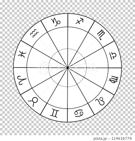 星座圖宮文字空白（單色） 124616779