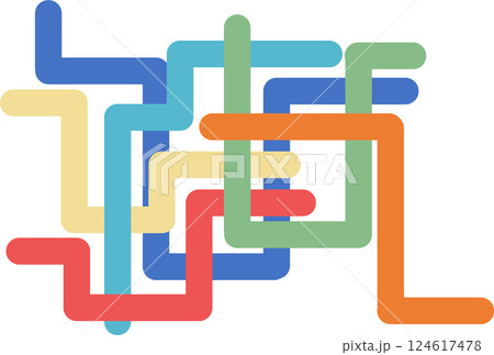 絡み合う線のイラスト 絡み合う線のイラスト 124617478