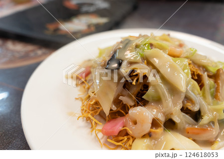 長崎中華街の皿うどん 長崎中華街の皿うどん 124618053